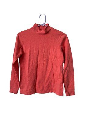 L.L.Bean Womens XS Coral Cotton Turtleneck Long Sleeve Shirt